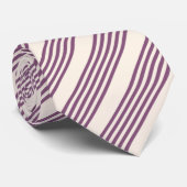 Lila und beige Streifen Krawatte (Gerollt)