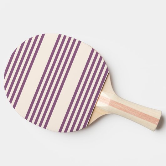 Lila und beige Streifen Tischtennis Schläger (Seitenansicht)
