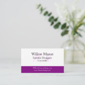 Lila und Berufliche Visitenkarte (Stehend Vorderseite)