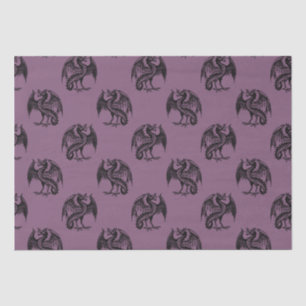 Lila und Black Dragons Muster Halloween Seidenpapier