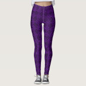 Lila und Black Mini Mandala Leggings (Vorderseite)