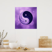 Lila und Black Yin Yang-Symbol Poster (Küche)