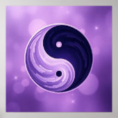 Lila und Black Yin Yang-Symbol Poster (Vorne)
