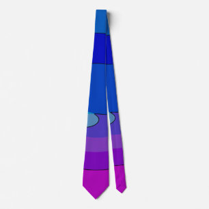 Lila und Blau Abstract 1007 Krawatte