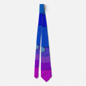 Lila und Blau Abstract 1007 Krawatte (Rückseite)
