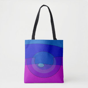 Lila und Blau Abstract 1007 Tasche