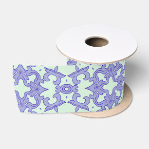 Lila und Blau Abstract  Satinband