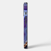 Lila und blau Abstrakt Case-Mate iPhone Hülle (Rückseite / Links)