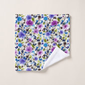 Lila und blau badhandtuch set (Waschlappen)