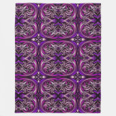 Lila und blau Gemustert Fleece Blankon (Vorderseite)