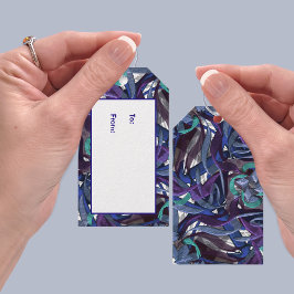 Lila und blau geschenkanhänger