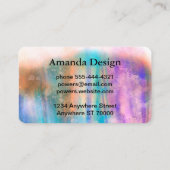 lila und blau gestrichene Aquarellbilder modern Visitenkarte (Rückseite)