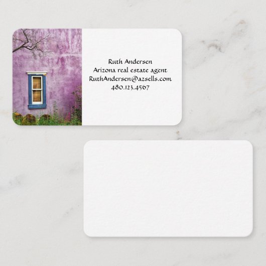 Lila und blau im Südwesten Visitenkarte (Vorne/Hinten)
