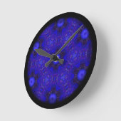 Lila und blau in 3D Runde Wanduhr (Winkel)