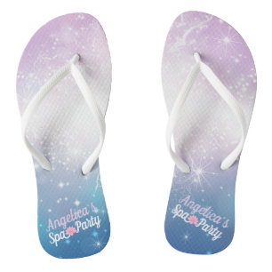 Lila und Blau mit rosa Wellness-Center-Blume des Badesandalen