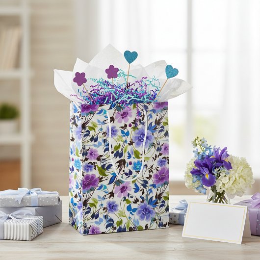 Lila und blau mittlere geschenktüte