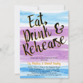 Lila und blau Modernes Probe Abendessen Einladung (Vorderseite)