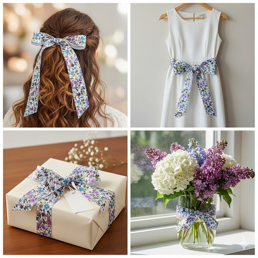 Lila und blau satinband