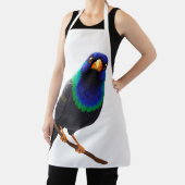 Lila und Blau schillernder Vogel Schürze (InSitu)