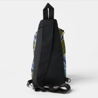 Lila und Blau von Lydia's Art Sangria Crossbody Bag