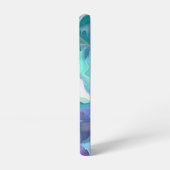 Lila und blaue Abstrakte Imitate Marmor Samsung Galaxy Hülle (Linke Seite)