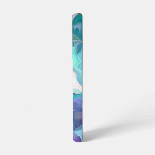 Lila und blaue Abstrakte Imitate Marmor Samsung Galaxy Hülle (Linke Seite)