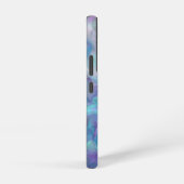 Lila und blaue Abstrakte Imitate Marmor Samsung Galaxy Hülle (Rechte Seite)