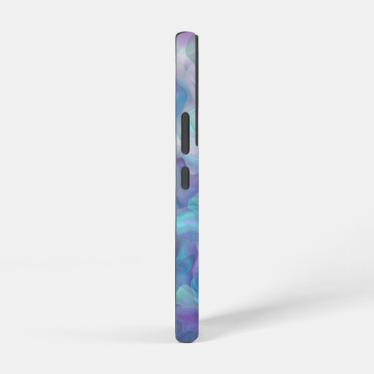 Lila und blaue Abstrakte Imitate Marmor Samsung Galaxy Hülle (Rechte Seite)