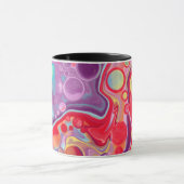 Lila und blaue Abstrakte Kunst Tasse (Zentrum)