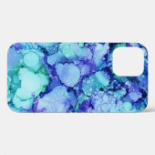 Lila und blaue abstrakte Malerei Case-Mate iPhone Hülle (Rückseite (Horizontal))