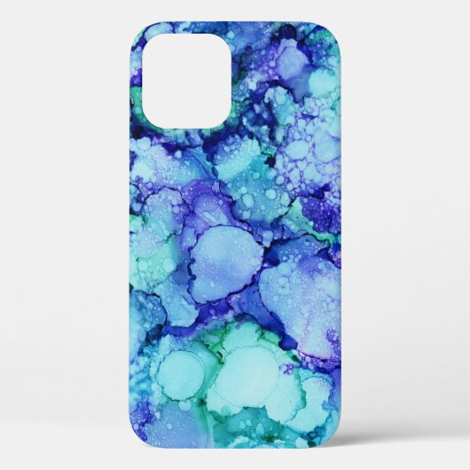 Lila und blaue abstrakte Malerei Case-Mate iPhone Hülle (Rückseite)