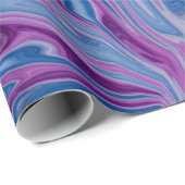 Lila und blaue abstrakte Malerei Geschenkpapier (Rolleneckpunkt)