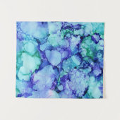 Lila und blaue abstrakte Malerei Wandteppich (Vorderseite (Horizontal))