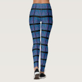 Lila und blaue abstrakte Muster Leggings (Rückseite)
