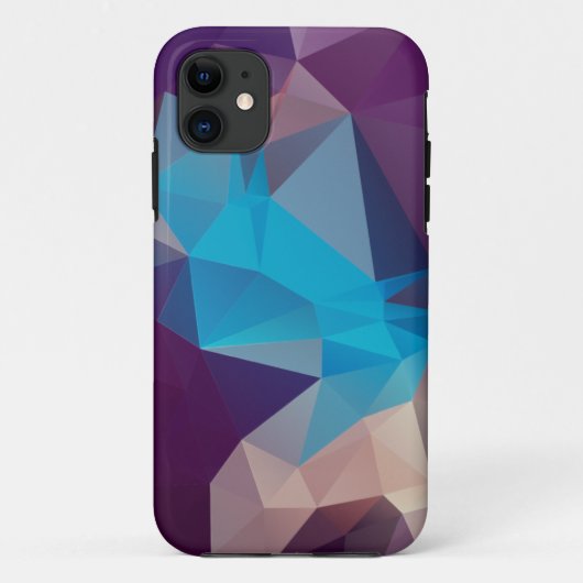 Lila und blaue Abstrakte Pyramide Art Case-Mate iP iPhone Hülle (Rückseite)