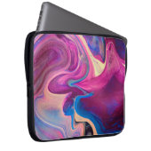 Lila und blaue Acrylmalerei Laptopschutzhülle (Vorne Rechts)