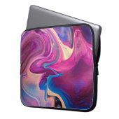 Lila und blaue Acrylmalerei Laptopschutzhülle (Vorderseite Links)
