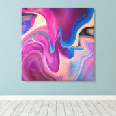 Lila und blaue Acrylmalerei Leinwanddruck (Insitu (Holzboden))
