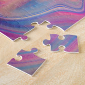 Lila und blaue Acrylmalerei Puzzle (Seite)
