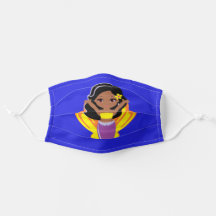 Lila und blaue Afrikanerin