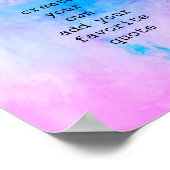 lila und blaue Aquarellfarbe abstrakt fügen Sie ei Poster (Ecke)