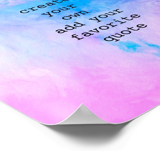 lila und blaue Aquarellfarbe abstrakt fügen Sie ei Poster (Ecke)