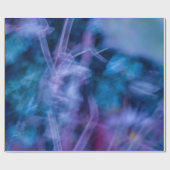 Lila und blaue Blume Geschenkpapier (Flach)