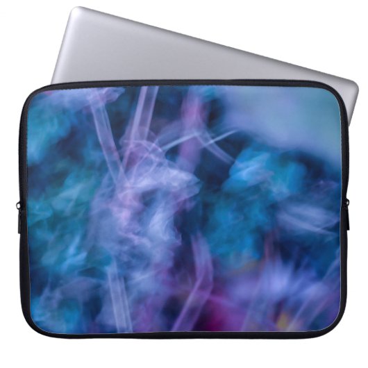 Lila und blaue Blume Laptopschutzhülle (Vorderseite)