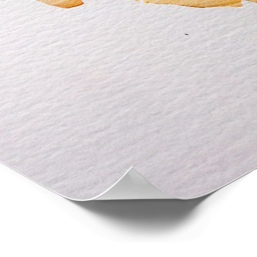 Lila und blaue Blume Poster (Ecke)