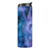 Lila und blaue Blume Thermosbecher (Nach links gedreht)