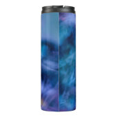 Lila und blaue Blume Thermosbecher (Rückseite)