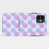 Lila und blaue Blumen Case-Mate iPhone Hülle (Rückseite (Horizontal))