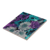 Lila und Blaue Blumen Fliese (Seite)
