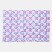 Lila und blaue Blumen Geschirrtuch (Horizontal)